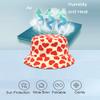 Unisex Heart Printed Bucket Hat Black Red Fisherman Caps for Men Women Reversible Travel Beach Sun Hats Teens (Yellow) view 2