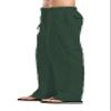 Men's Long Pants Soft Plus Size Pants with Elastic Waist Drawstring Dark Green view 1