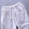 Men's Long Pants Soft Plus Size Pants with Elastic Waist Drawstring Dark Green view 4