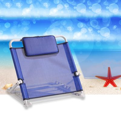 JHome-Barstools Adjustable Padded Lightweight Beach Travel Back Rest for Lounge Camping Breathable Fabric Bed Back Rest Adjustable Sit-Up Bed,Blue for Bed