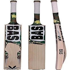 BAS Commander English Willow Crcket Bat Full Size Short Handle Arm Print Grip Free Cover Men - Adult Youth Match Quality Tournament Level Thick Edges Bat