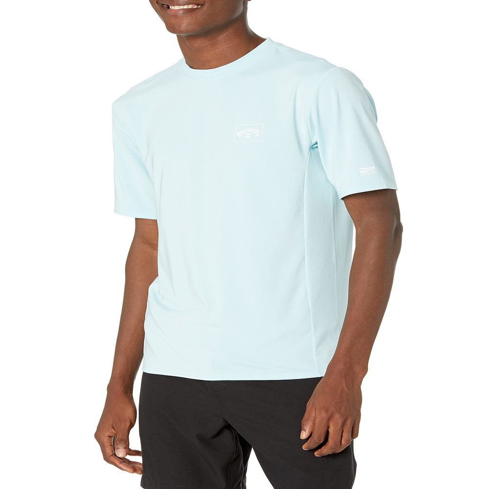 Billabong Men's Standard Loose Fit Short Sleeve Rashgaurd, Coastal Arch Mesh, Small