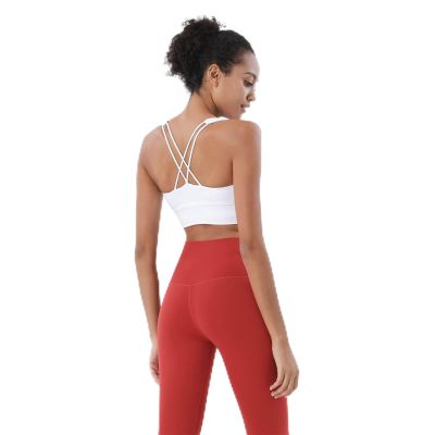 Yoga Bra Women's Bra Women's Tube Top Breathable Sports Top Bralette Solid Push Up Top Women 7 Colors (Color : White, Size : X-Large)