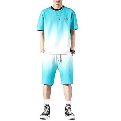 Mens Jogging Suit Set 2 Piece Outfits Shorts Tracksuit Set Running Workout Sport Suits