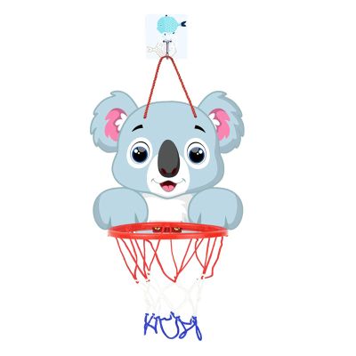 Basketball Rim Children's Cartoon Basketball Box, Foldable Non-Perforated Bedroom Basketball Board, Easy to Install (Color : Koala, Size : Style3)