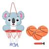 Basketball Rim Children's Cartoon Basketball Box, Foldable Non-Perforated Bedroom Basketball Board, Easy to Install (Color : Koala, Size : Style3) view 2