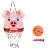 Basketball Rim Children's Wall-Mounted Basketball Hoop is Easy to Fold, No Need to Punch, Indoor Swimming Pool Basketball Board (Color : Pig, Size : Style1) view 1