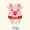 Basketball Rim Children's Wall-Mounted Basketball Hoop is Easy to Fold, No Need to Punch, Indoor Swimming Pool Basketball Board (Color : Pig, Size : Style1) view 2