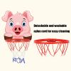 Basketball Rim Children's Wall-Mounted Basketball Hoop is Easy to Fold, No Need to Punch, Indoor Swimming Pool Basketball Board (Color : Pig, Size : Style1) view 3