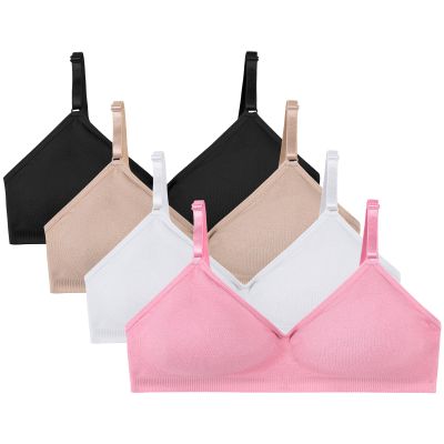 MIK-QUE Girls Seamless Training Bras Adjustable Straps Sports Bras 8-10,10-12,12-14