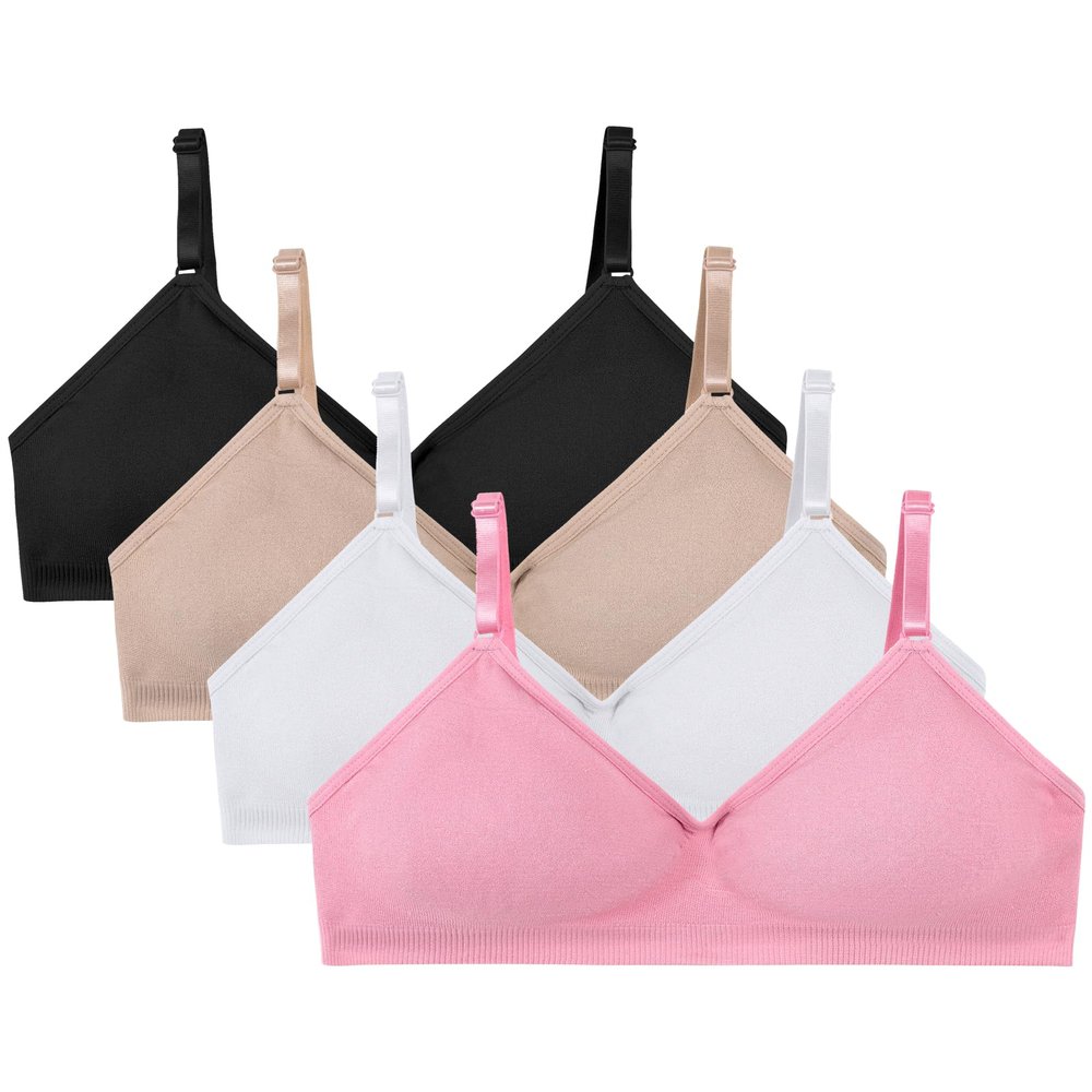 MIK-QUE Girls Seamless Training Bras Adjustable Straps Sports Bras 8-10,10-12,12-14