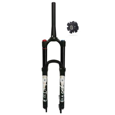 LvTu 26/27.5/29 Travel 140mm Air Suspension Fork, QR 9mm Straight/Tapered Tube XC AM Mountain Bike Front Forks (Color : Tapered Manual Lock, Size : 27.5 inch)
