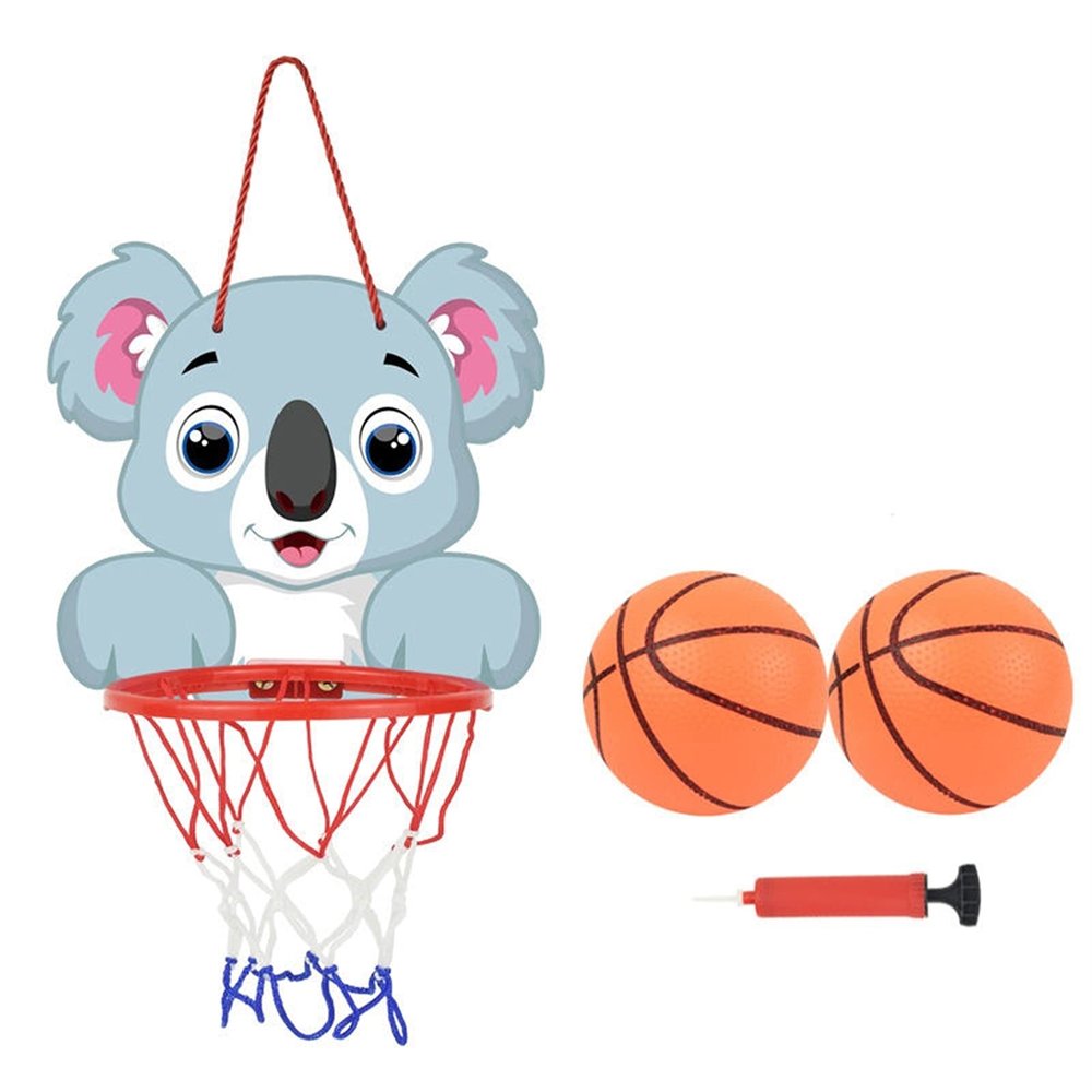 Basketball Rim Children's Wall-Mounted Basketball Hoop is Easy to Fold, No Need to Punch, Indoor Swimming Pool Basketball Board (Color : Koala, Size : Style2)