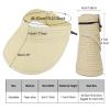 Straw Sun-Visor-Hats for Kids, Summer Straw Beach Hat Cap for Toddlers (Beige, Medium) view 2