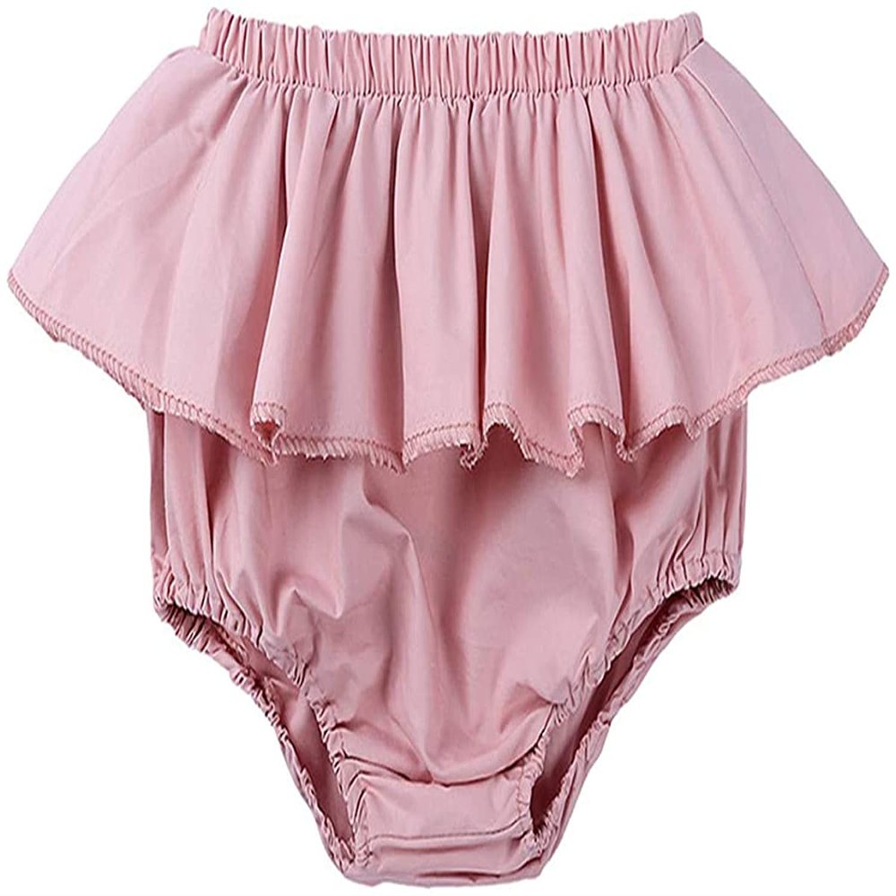 EISHOW Toddler Girls Boys Shorts Bloomers Cotton Linen Shorts Floral Ruffle Bowknot Diaper Cover Summer Casual Outfits