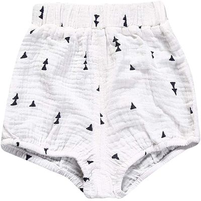Toddler Girls Boys Shorts Bloomers Cotton Linen Shorts Floral Ruffle Bowknot Diaper Cover Summer Casual Outfits