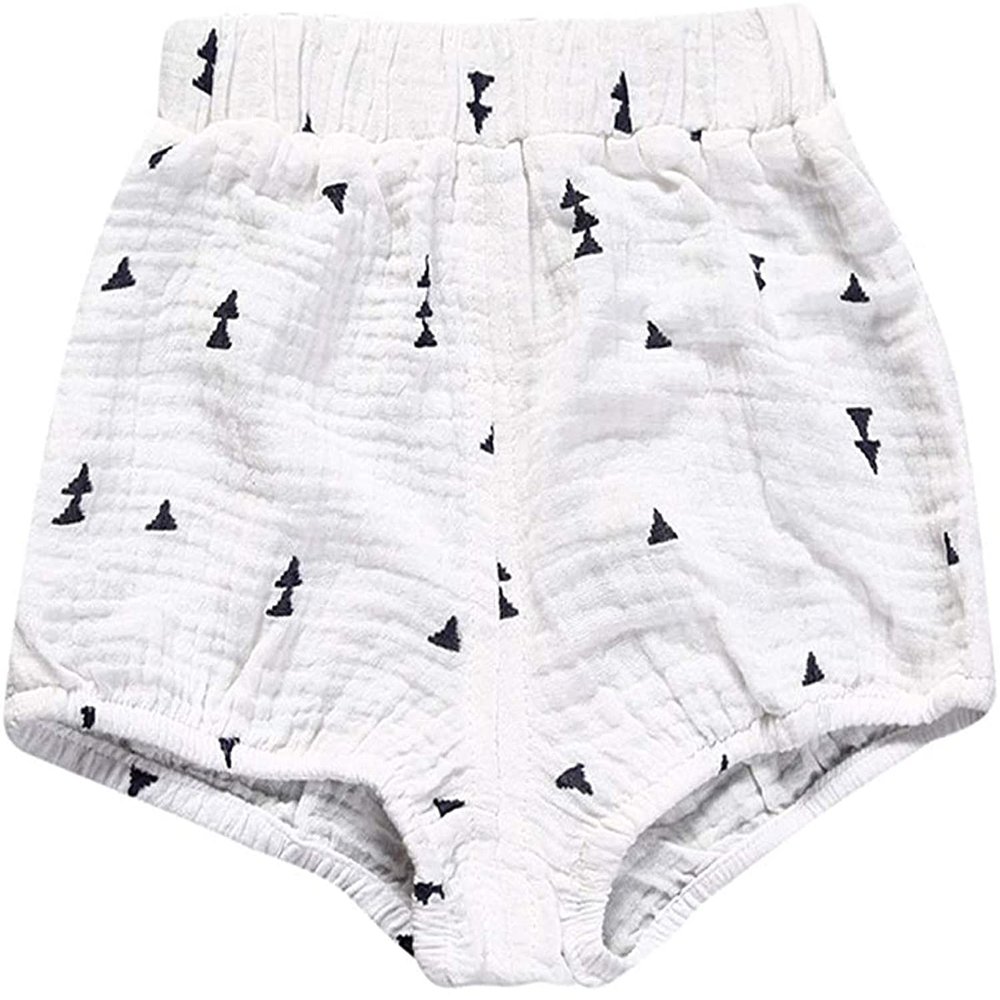 Toddler Girls Boys Shorts Bloomers Cotton Linen Shorts Floral Ruffle Bowknot Diaper Cover Summer Casual Outfits