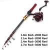 Red Lure Rod Fishing Reel Combination, Rod Reel Combos, Bait Bass Rod and 13BB Fishing Reel Set, Carbon Fiber Portable Rod, Foldable Trout Fishing Rod, Pescal 1.8m-2.7m ZYHYD view 2