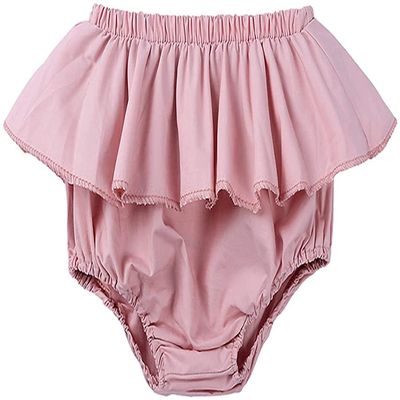 EISHOW Toddler Girls Boys Shorts Bloomers Cotton Linen Shorts Floral Ruffle Bowknot Diaper Cover Summer Casual Outfits