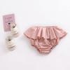EISHOW Toddler Girls Boys Shorts Bloomers Cotton Linen Shorts Floral Ruffle Bowknot Diaper Cover Summer Casual Outfits view 4
