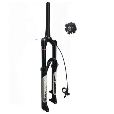 LvTu 26/27.5/29 Travel 140mm Air Suspension Fork, QR 9mm Straight/Tapered Tube XC AM Mountain Bike Front Forks (Color : Tapered Remote Lock, Size : 29 inch)