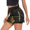 Womens Sports Skort Black Gold Marble Summer Athletic Tennis Skirt Golf Skorts with Pockets view 2