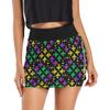 Womens Sports Skort Fleur De Lis Flowers Summer Athletic Tennis Skirt Golf Skorts with Pockets view 3