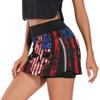 BGXW Womens Sports Skort American Flag Skull Pride Summer Athletic Tennis Skirt Golf Skorts with Pockets view 2