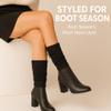 AWS/American Made Lightweight Slouch Socks 3 PAIRS Shoe Size 5-10 (Black) view 4