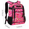 ZOEA Baseball Bat Bag Backpack, T-Ball & Softball Equipment & Gear for Youth, Large Capacity Holds 2 Bats, Helmet, Gloves, Cleats, Helmet Holder and Includes Fence Hook (Pink) view 3