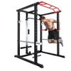 NineFit Basics Olympic Squat Cage 1000 lb Weight Capacity Included with LAT Pulldown Pulley System, Dip Bars, and Pulley attachments view 1