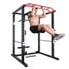 NineFit Basics Olympic Squat Cage 1000 lb Weight Capacity Included with LAT Pulldown Pulley System, Dip Bars, and Pulley attachments view 2