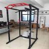 NineFit Basics Olympic Squat Cage 1000 lb Weight Capacity Included with LAT Pulldown Pulley System, Dip Bars, and Pulley attachments view 4