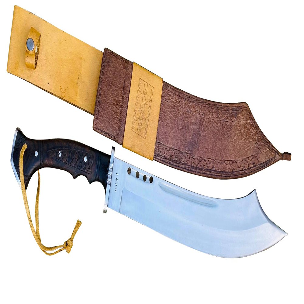 EGKH - 18 Inches Viking Cleaver Machete - Hand Forged Heavy Duty Knife - Real Working Machete Cleaver - Balance Oil Tempered - Sharpen - Ready to use