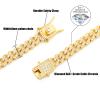 HIPBLING Cuban Link Chain Female Diamond Gold Miami Cuban Necklace Iced Out Chain 8mm 20 inch Hip Hop Rapper Jewelry Gift for Men Women view 4