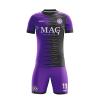 ORKY Custom Soccer Jersey with Short, Men Women Personalized Name Number Team Outfit, Kids Customize School Soccer Uniform(Purple 110cm) view 1