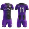 ORKY Custom Soccer Jersey with Short, Men Women Personalized Name Number Team Outfit, Kids Customize School Soccer Uniform(Purple 110cm) view 2