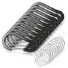 10 PCS Mini Carabiner Clips with Key Rings Aluminum D Shape Locking Carabine Keychain for Camping Traveling Hiking Keychains Keyring Outdoor view 1