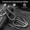 10 PCS Mini Carabiner Clips with Key Rings Aluminum D Shape Locking Carabine Keychain for Camping Traveling Hiking Keychains Keyring Outdoor view 2