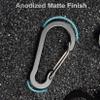 10 PCS Mini Carabiner Clips with Key Rings Aluminum D Shape Locking Carabine Keychain for Camping Traveling Hiking Keychains Keyring Outdoor view 3
