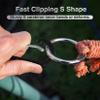 10 PCS Mini Carabiner Clips with Key Rings Aluminum D Shape Locking Carabine Keychain for Camping Traveling Hiking Keychains Keyring Outdoor view 4