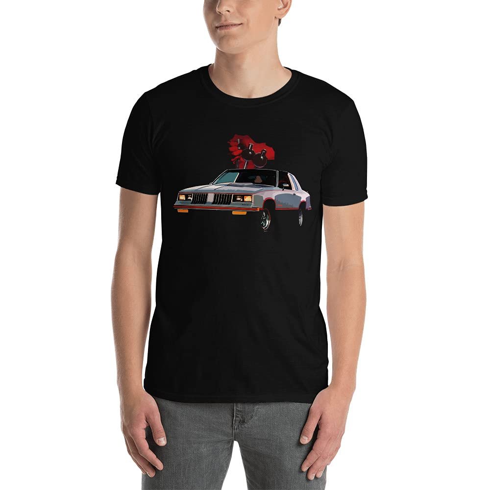 1984 Hurst/Olds Lightning Rod Shifter Classic Car Short-Sleeve Unisex T-Shirt Black