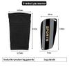 QUUPY Soccer Shin Guards,Youth Football Calf Socks,Used in Adults and Teenagers,Black,18 cm x 10 cm view 2