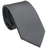 ZENXUS Extra Long Solid Tie for Men Big and Tall, Dark Gray XXL Tie 70 inch view 1