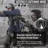 PROHEAR 030 Upgraded Bluetooth Electronic Shooting Hearing Protection Muffs with GEP02 Gel Ear Pads, Noise Reduction Sound Amplification Headsets for Gun Range, Hunting, Gifts for Women Man - Black view 4