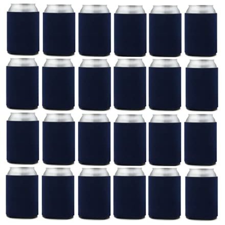 Can Cooler Sleeves Blank Poly Foam (48, Navy Blue)
