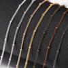 AGCFABS 5 Meters Chain Width 1.35mm 1.45mm Necklace Chains Flat Oval Link Chains with Beads Station Ball Chains Accessories (Silver, 1.35mm) view 4