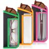 TRIUMPH VISION 3 Pack Reading Glasses Pouch - Soft Eyeglasses Bag Portable Cloth Eyewear Case with Pocket for Double Frames view 1