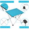 Grope Portable Camping Table with Aluminum Table Top, Folding Beach Table Easy to Carry, Prefect for Outdoor, Picnic, BBQ, Cooking, Festival, Beach, Home (Deep Blue-S) view 2