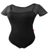 Daydance Black Women Dance Leotards Lace Spandex Ballet Outfits for Recitals view 3